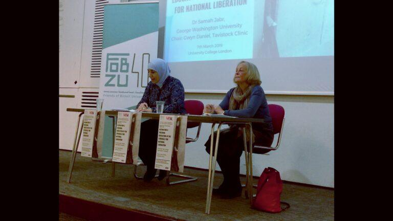 Dr Samah Jabr and Gwyn Daniel